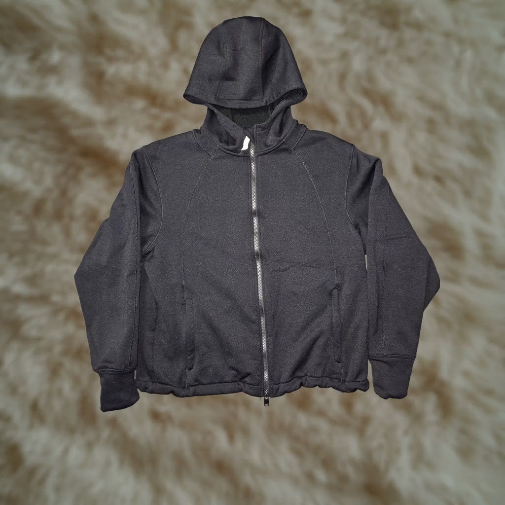 Athleta Athleta Jacket Womens Large Full Zip Hooded Fleece Lined Pockets Drawstring Black Size L / US 10 / IT 46 - 1 Thumbnail
