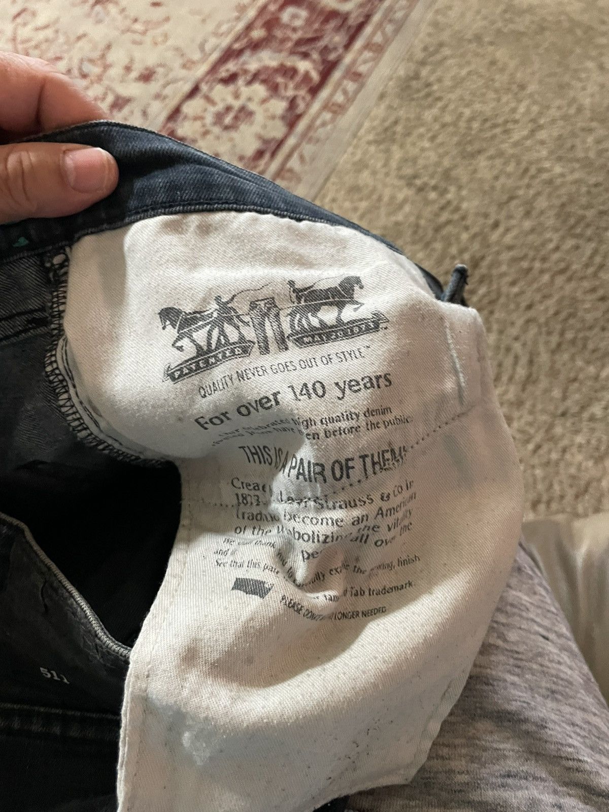 Levi's Daperdashery x Levi’s 511 custom made denim jeans Size US 32 / EU 48 - 15 Thumbnail