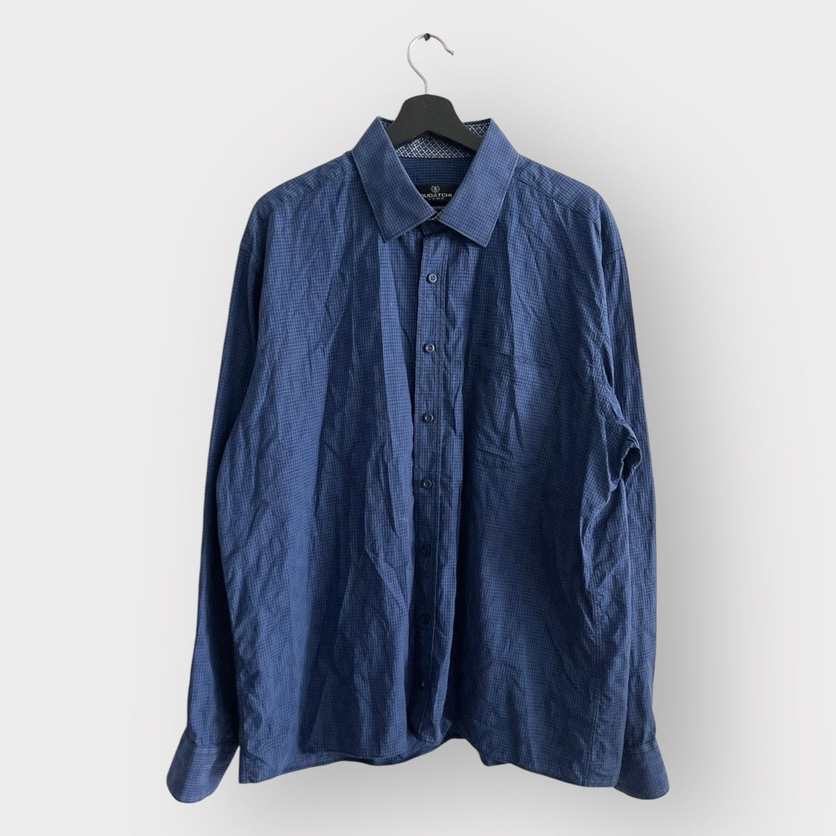 BUGATCHI STEAL! 2000s Bugatchi Blue Flannel Shirt Size US XXL / EU 58 / 5 - 1 Thumbnail