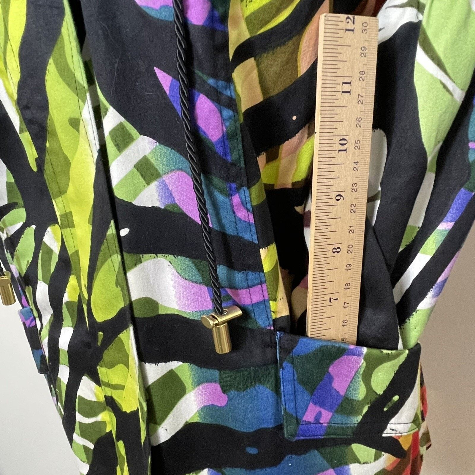 Other JUST B Women's Jacket MEDIUM Rainbow Tiger Stripe 3/4 Sleeve Size M / US 6-8 / IT 42-44 - 4 Thumbnail