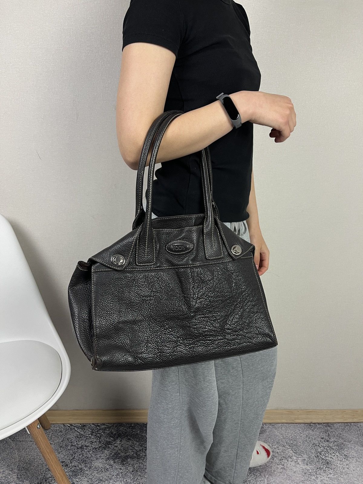 Designer × Tod's Tod’s Leather Brown Shoulder Hand Bag Size ONE SIZE - 3 Thumbnail