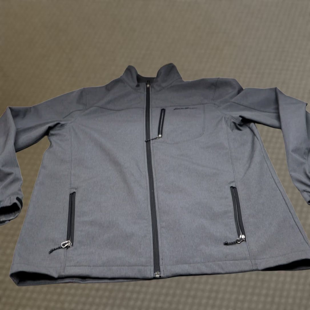 Eddie Bauer Eddie Bauer Jacket Mens Large Tall Grey Softshell Wind Rain Full Zip Outdoor Size US L / EU 52-54 / 3 - 1 Thumbnail