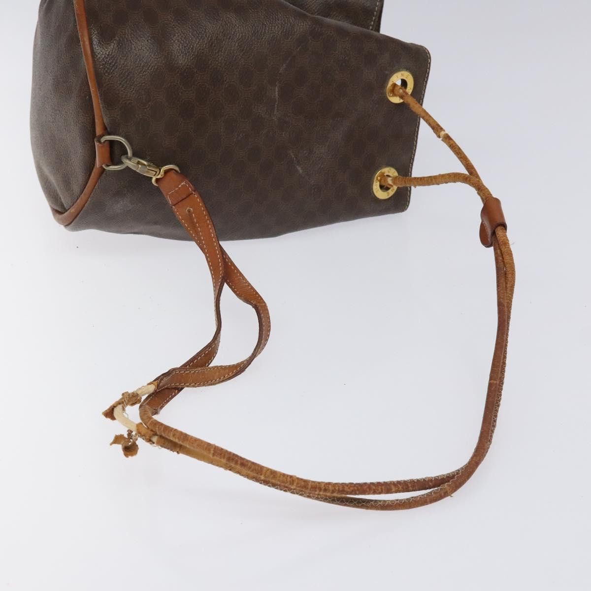 Celine CELINE Macadam Canvas Purse Backpack Pvc Leather Brown Gold Size ONE SIZE - 7 Thumbnail
