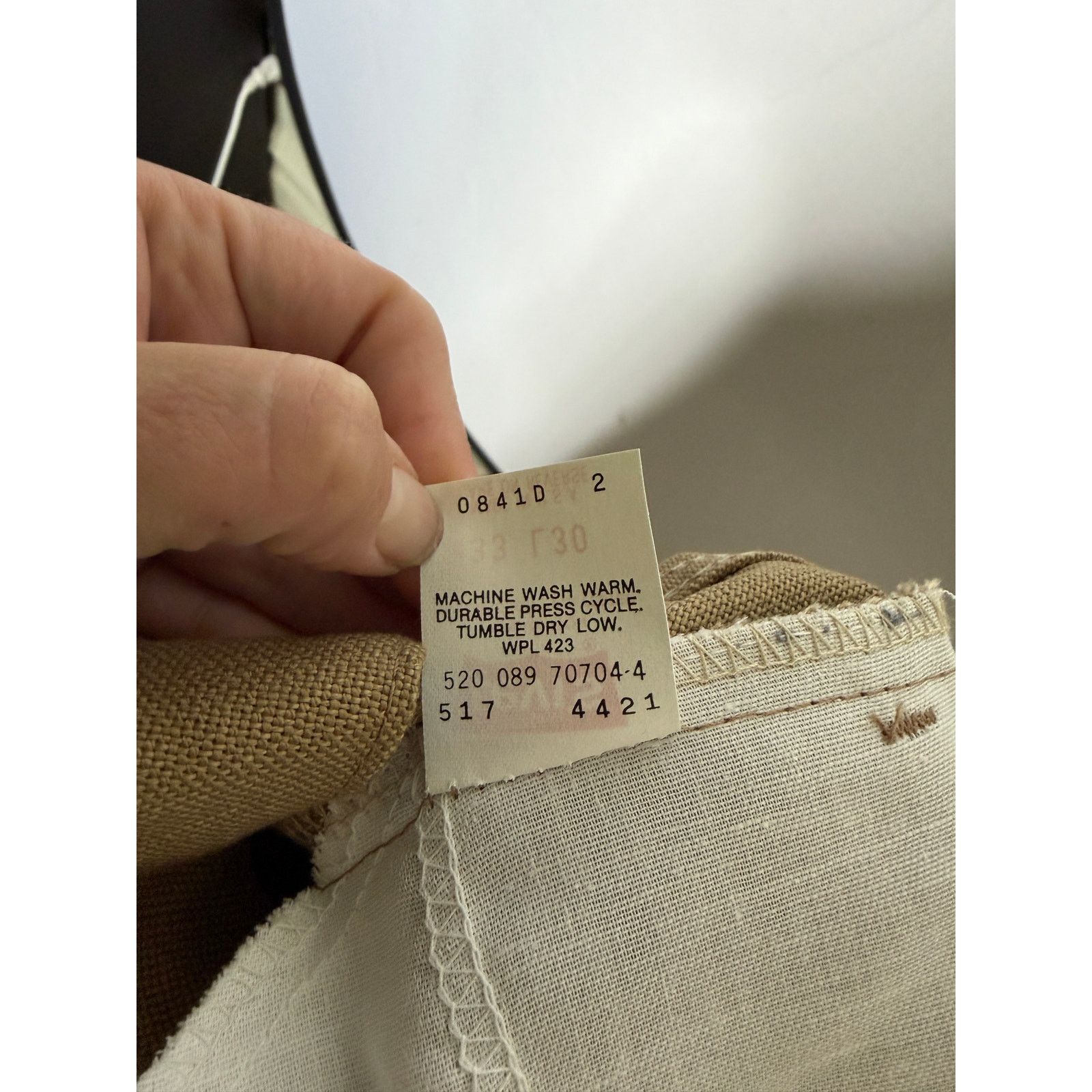 Levi's Vintage 70s Levi’s Sta-Prest khaki Dress Retro Pants 32x30 Size US 32 / EU 48 - 9 Thumbnail