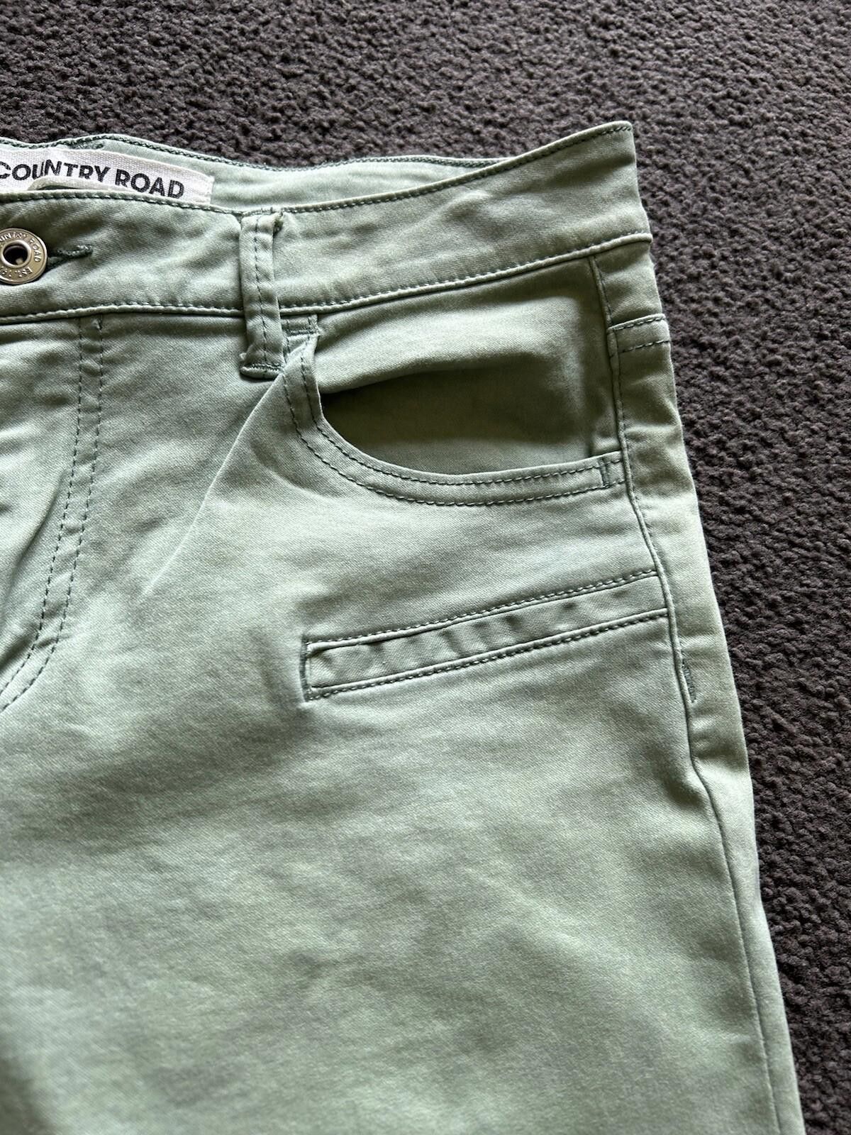 Country Road Country Road Skinny Crop Jeans Green Denim Mid Rise - Sz 9 Size 25" / US 0 / IT 36 - 2 Thumbnail