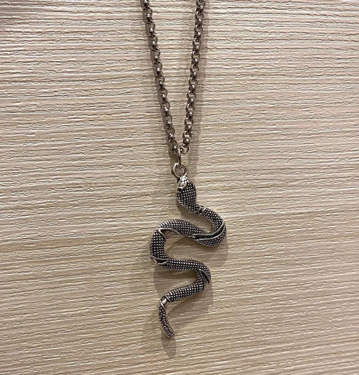 Jewelry Silver color snake necklace Size ONE SIZE - 2 Thumbnail