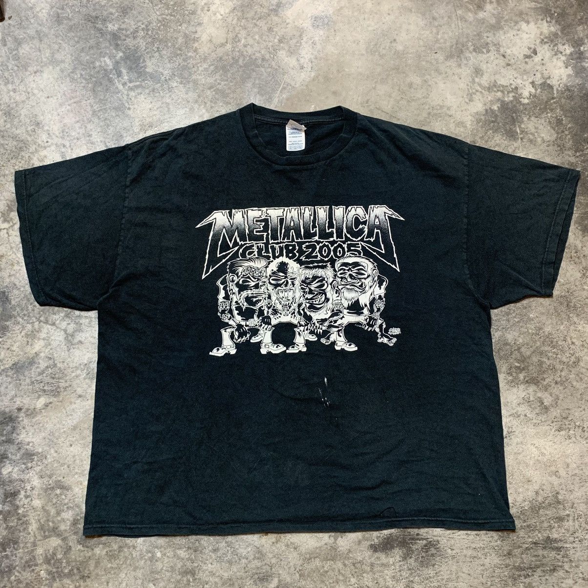 Band Tees × Metallica Vintage Metallica Club 2005 Tee Shirt Size US XXL / EU 58 / 5 - 1 Thumbnail
