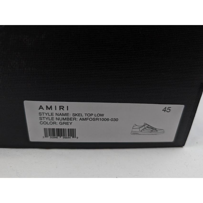 Amiri o1rshd1 Skelton Low-Top Sneakers in Grey Size US 12 / EU 45 - 22 Thumbnail