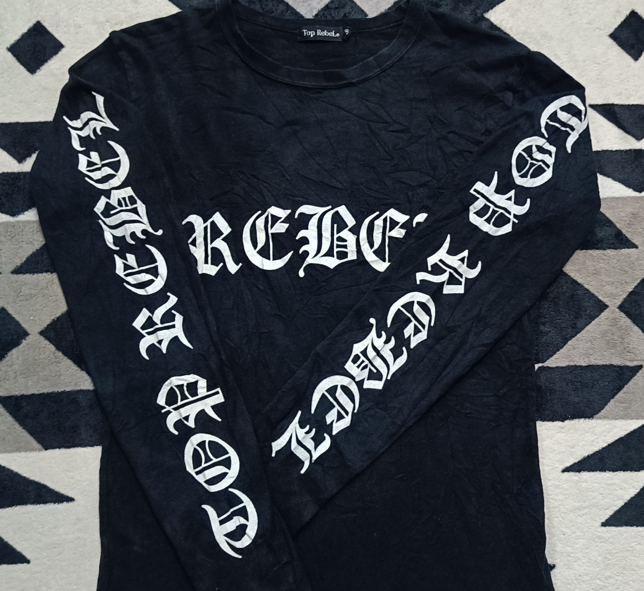 Japanese Brand 🔥🔥Rare Top Rebel Punk Gothic Long Sleeve Tee Size M / US 6-8 / IT 42-44 - 3 Thumbnail