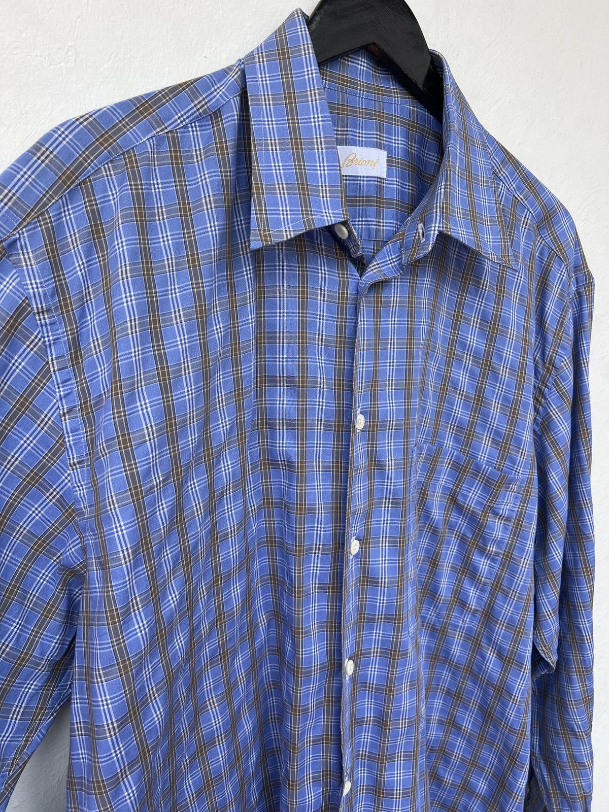 Brioni Brioni new Checked Cotton Shirt L Italy Size US XL / EU 56 / 4 - 2 Thumbnail