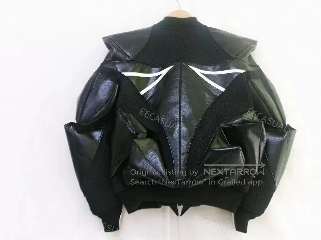 Junya Watanabe black deconstructed leather pilot jacket. Size US M / EU 48-50 / 2 - 3 Thumbnail