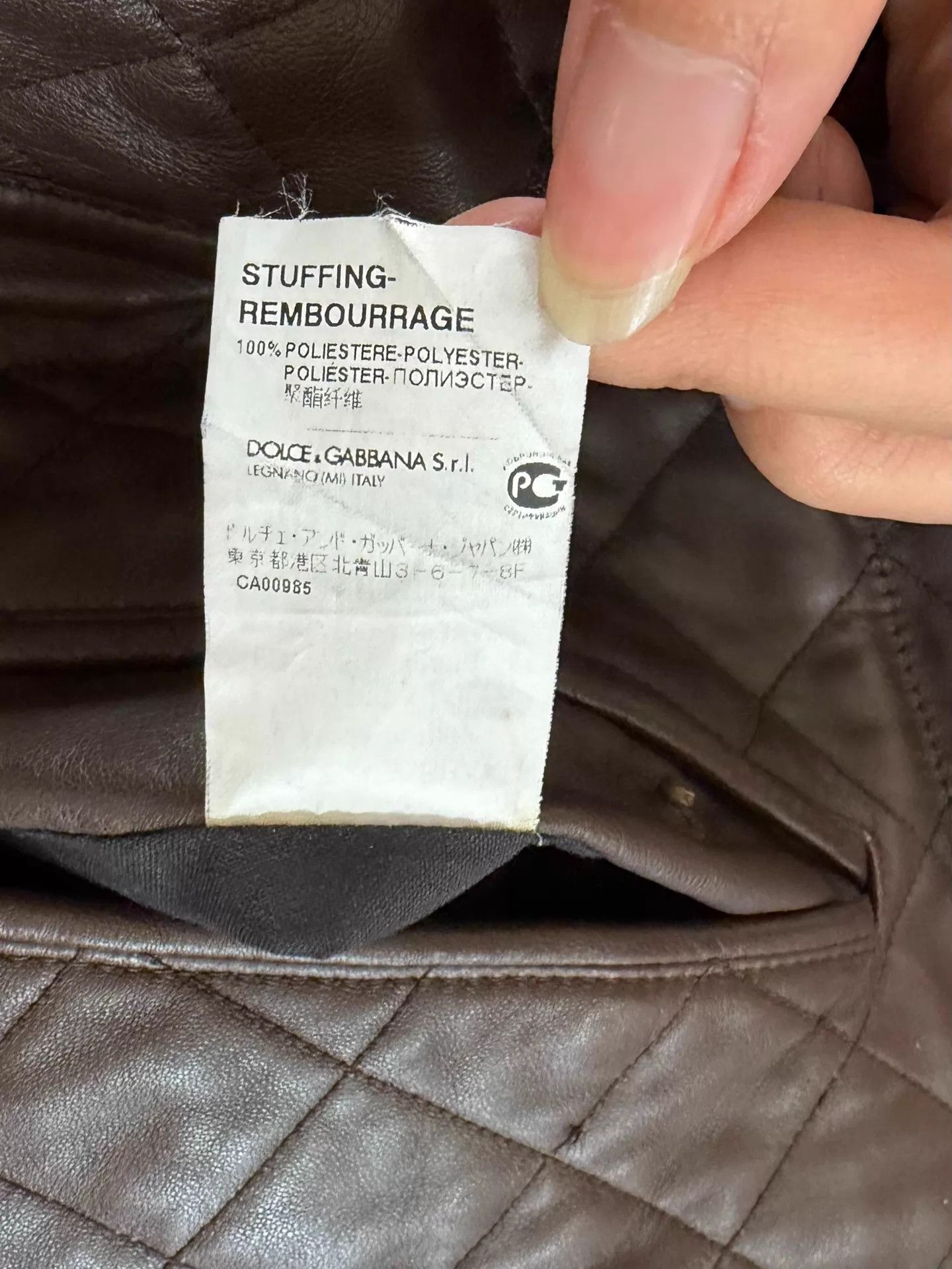 Dolce & Gabbana DG double-sided quilted leather jacket black/brown 48 Size US M / EU 48-50 / 2 - 9 Thumbnail