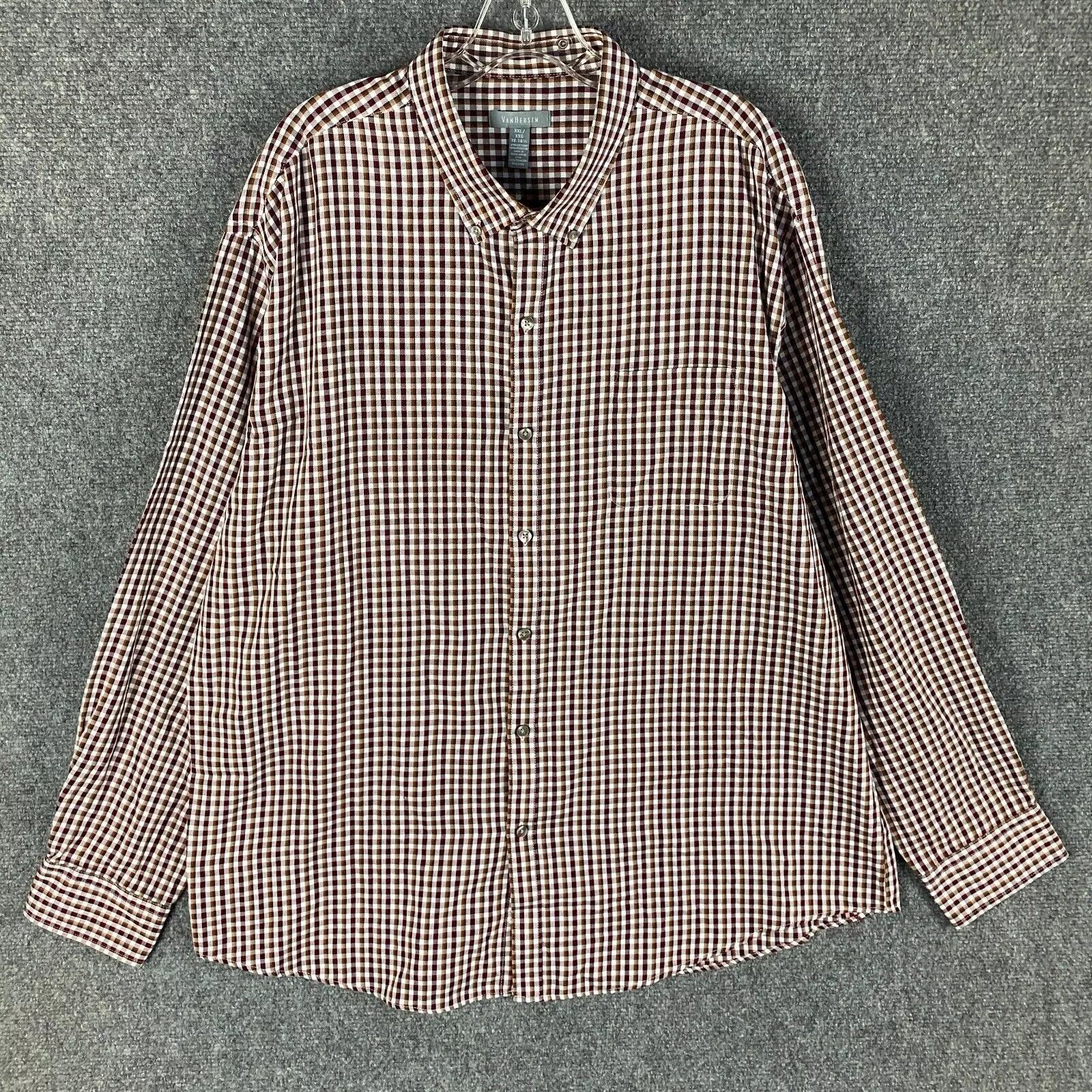 Chemise Homme Van Heusen Marine à Rayures Noires - Taille XXL (18-18.5) - Manches Longues Coton