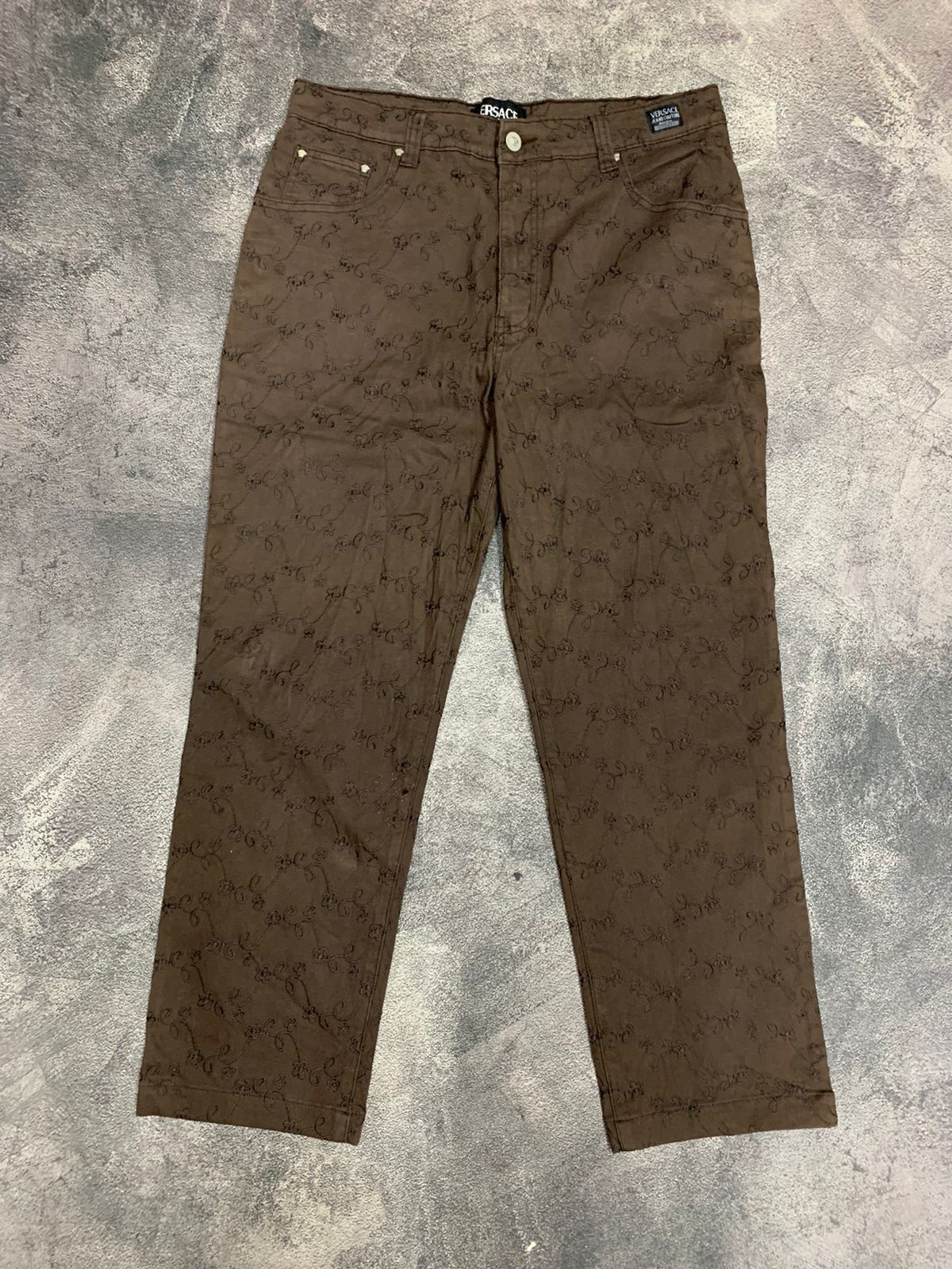 image of Versace Pants in Brown, Women's (Size 30)