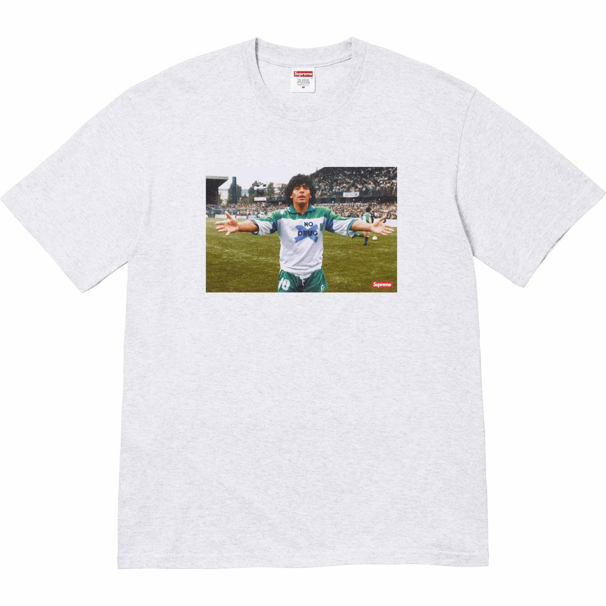 image of Supreme Maradona Tee in Grey, Men's (Size XL)