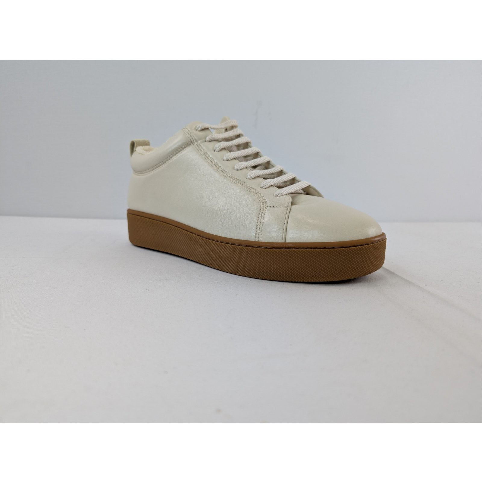 Bottega Veneta o1rshd1 Leather Lagoon Nappa Low Top Sneakers in Sea Salt Size US 12 / EU 45 - 2 Thumbnail