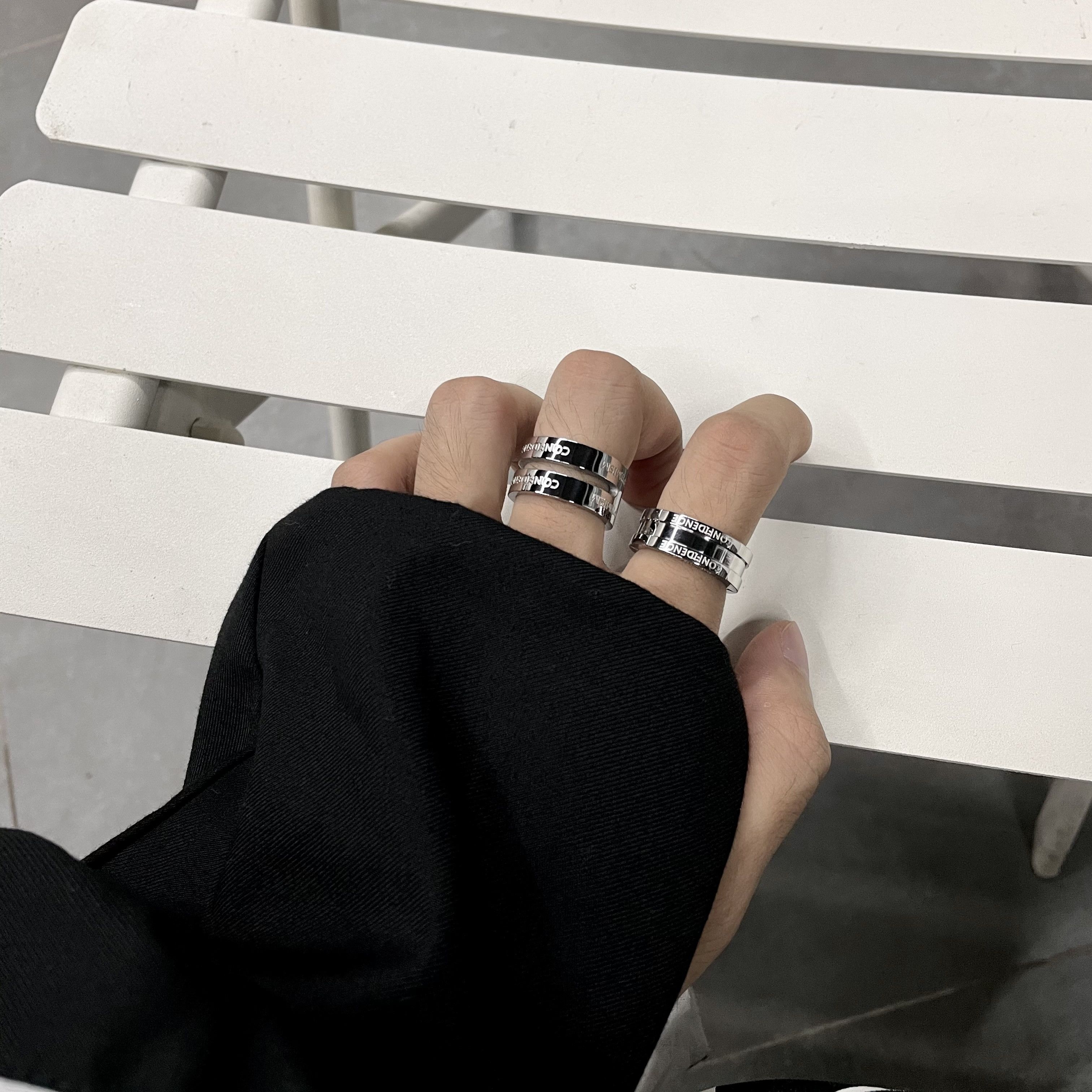 Jewelry New Trend Jewelry Rings Open Size Chrome Ring (Size 7-13) Size ONE SIZE - 1 Thumbnail