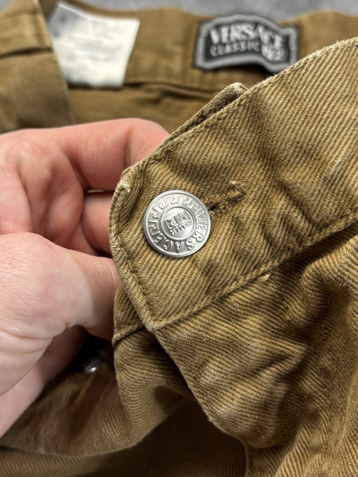 Versace × Versace Jeans Couture × Vintage 1990s Versace Classic V2 Jeans Vintage Versace Brown Denim Size US 28 / EU 44 - 9 Thumbnail