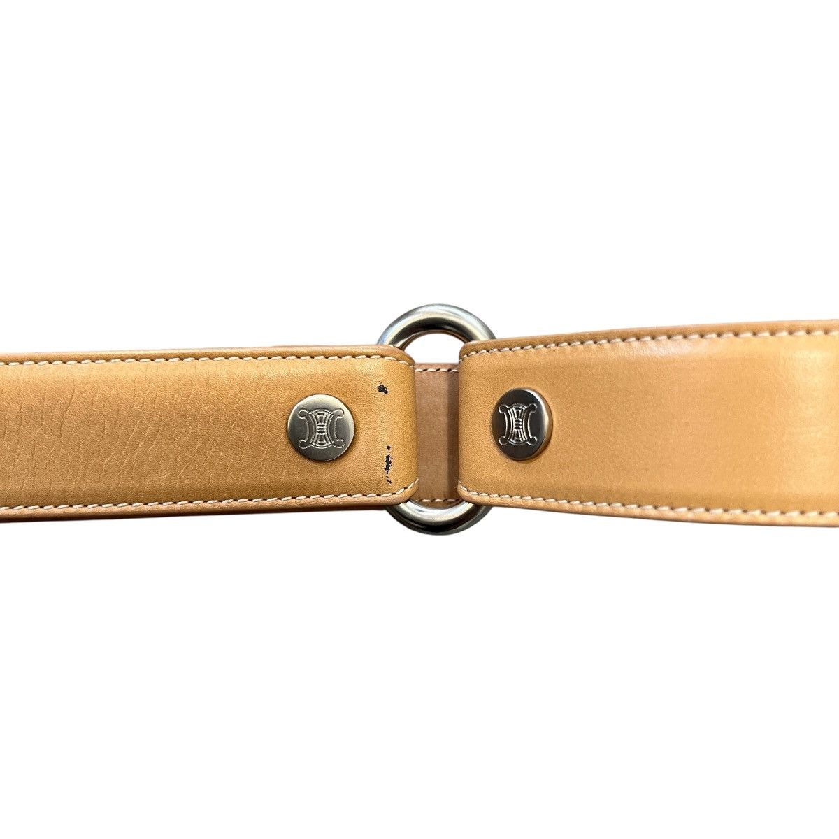 Celine CELINE Triomphe Leather Belt in Natural Tan Size 30 - 5 Thumbnail