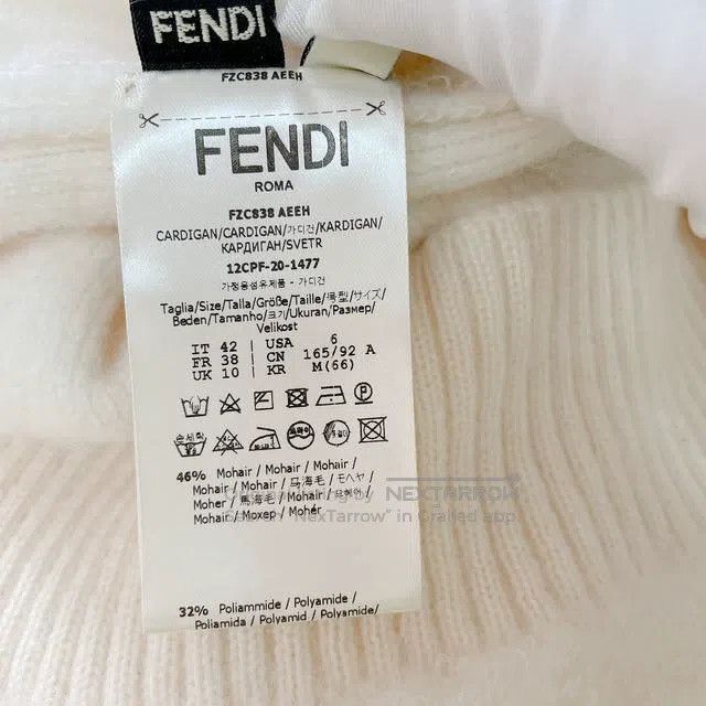 Fendi Fendi White Knit Cardigan Size XS / US 0-2 / IT 36-38 - 6 Thumbnail