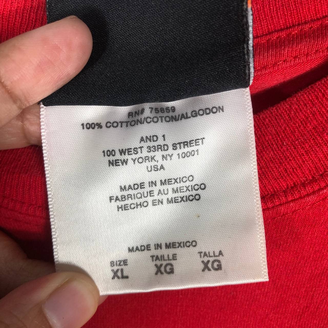 Vintage Vintage AND 1 Red Basketball T-Shirt Size US XL / EU 56 / 4 - 10 Thumbnail