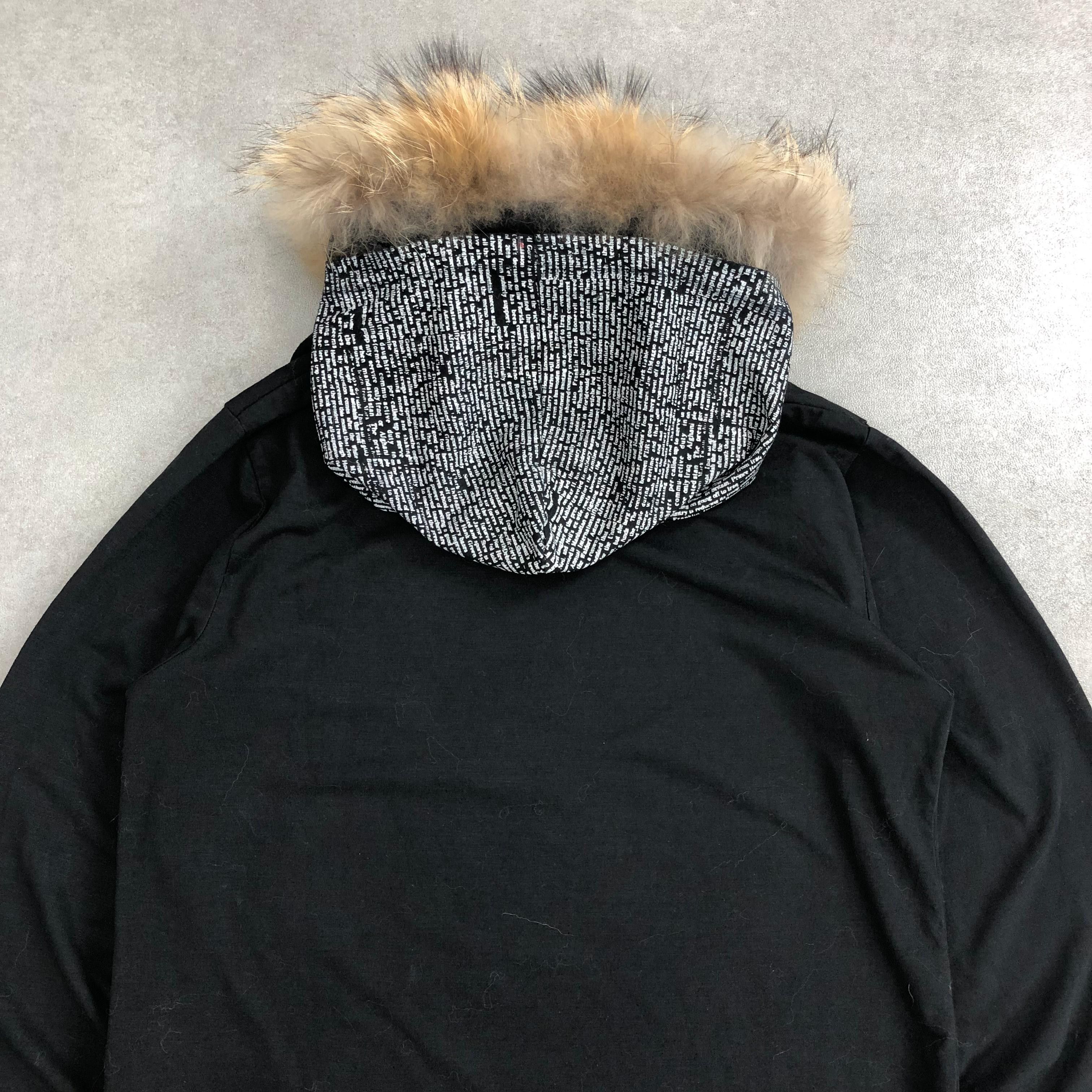 Japanese Brand Y2K Japanese Double Layers Print Gothic Poem Fur Zip Hoodie Size US M / EU 48-50 / 2 - 17 Thumbnail