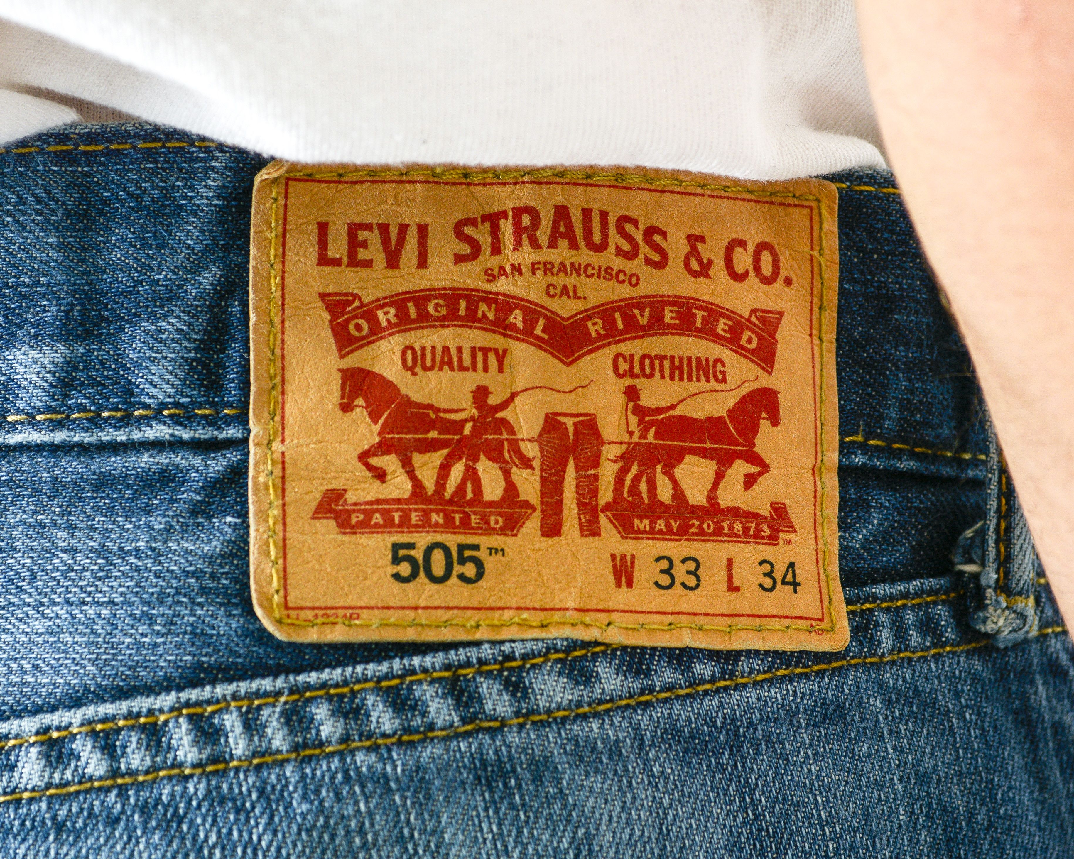 Levi's 505 W33 L34 Regular Straight Jeans Denim Trousers Pants Size US 33 - 6 Thumbnail