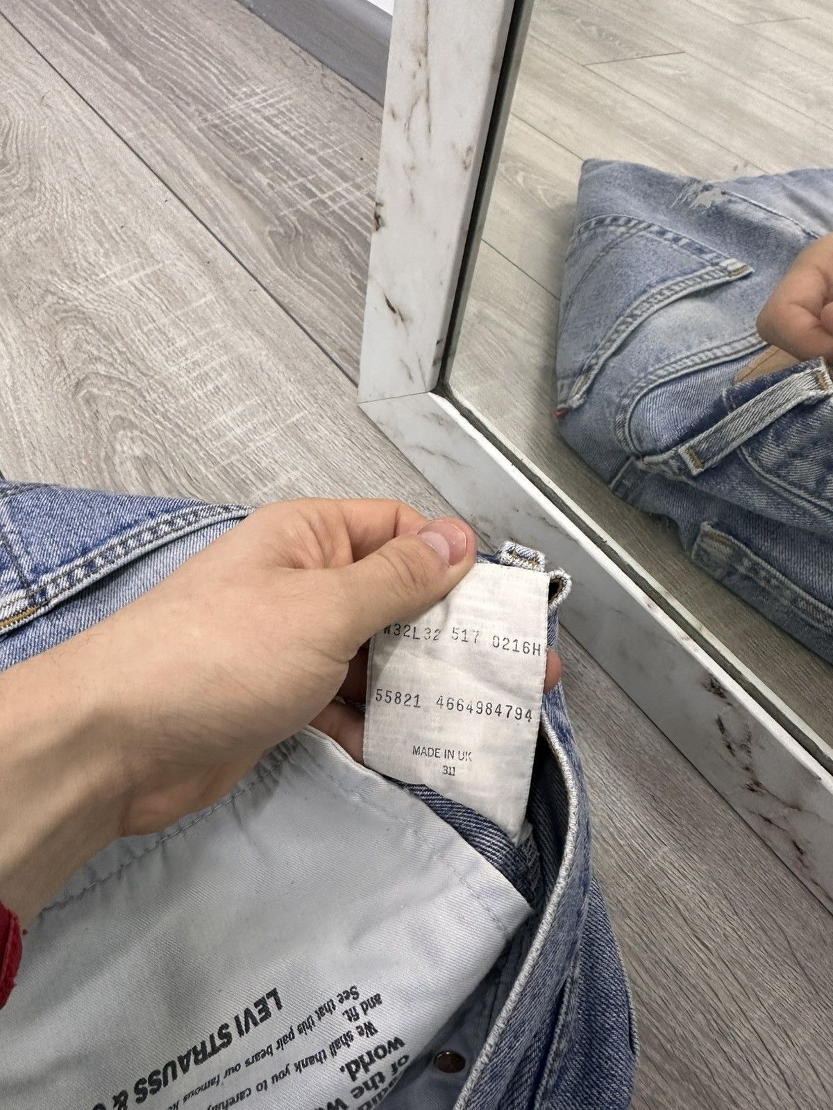 Levi's Levis 501 Vintage 90s Made in UK Denim Jeans Size US 32 / EU 48 - 5 Thumbnail