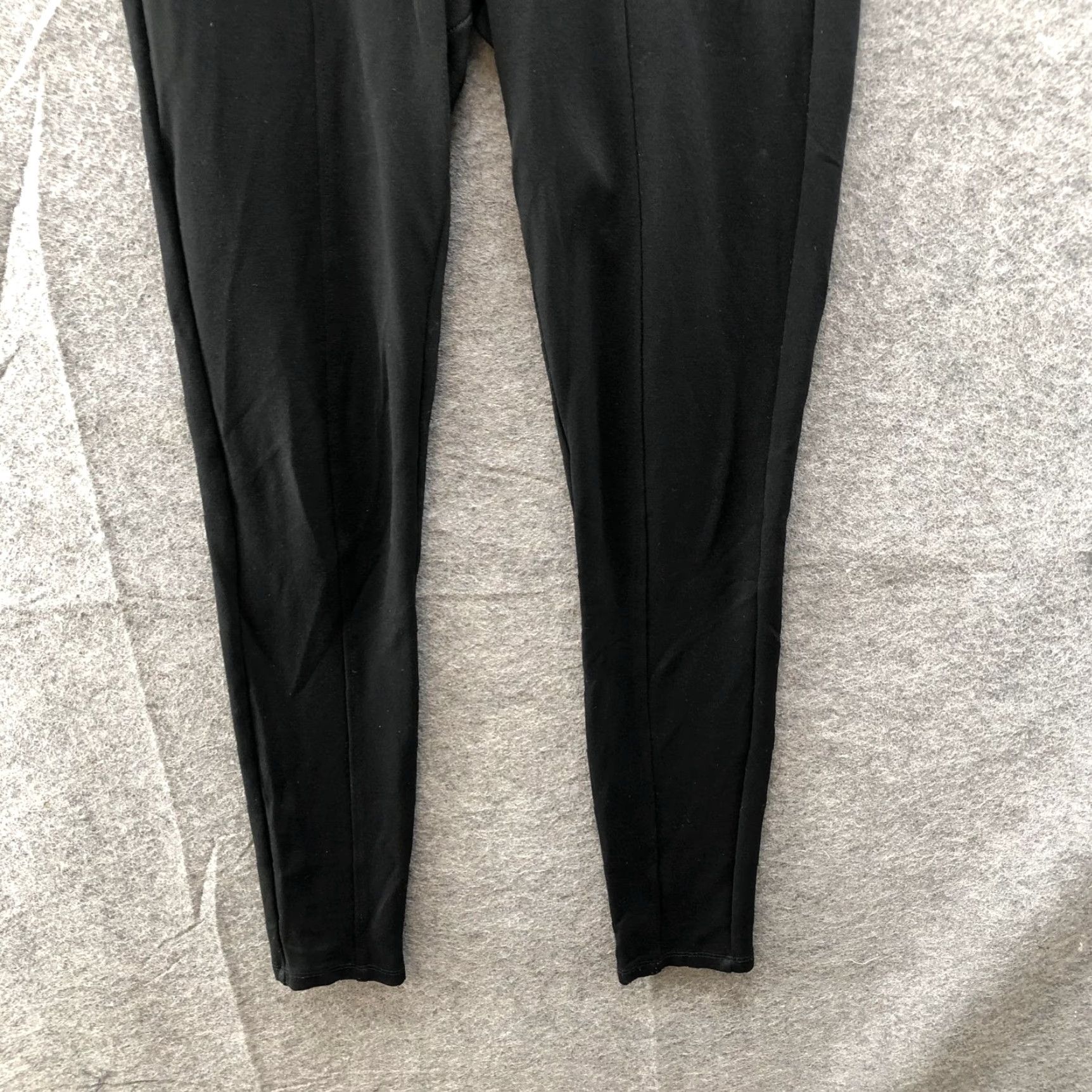 Zara Zara Womens S Black High Waisted Ponte Legging Pants Pull On Stretch Knit Slim Ankle Inseam 27.5 in Size 28" / US 6 / IT 42 - 4 Thumbnail