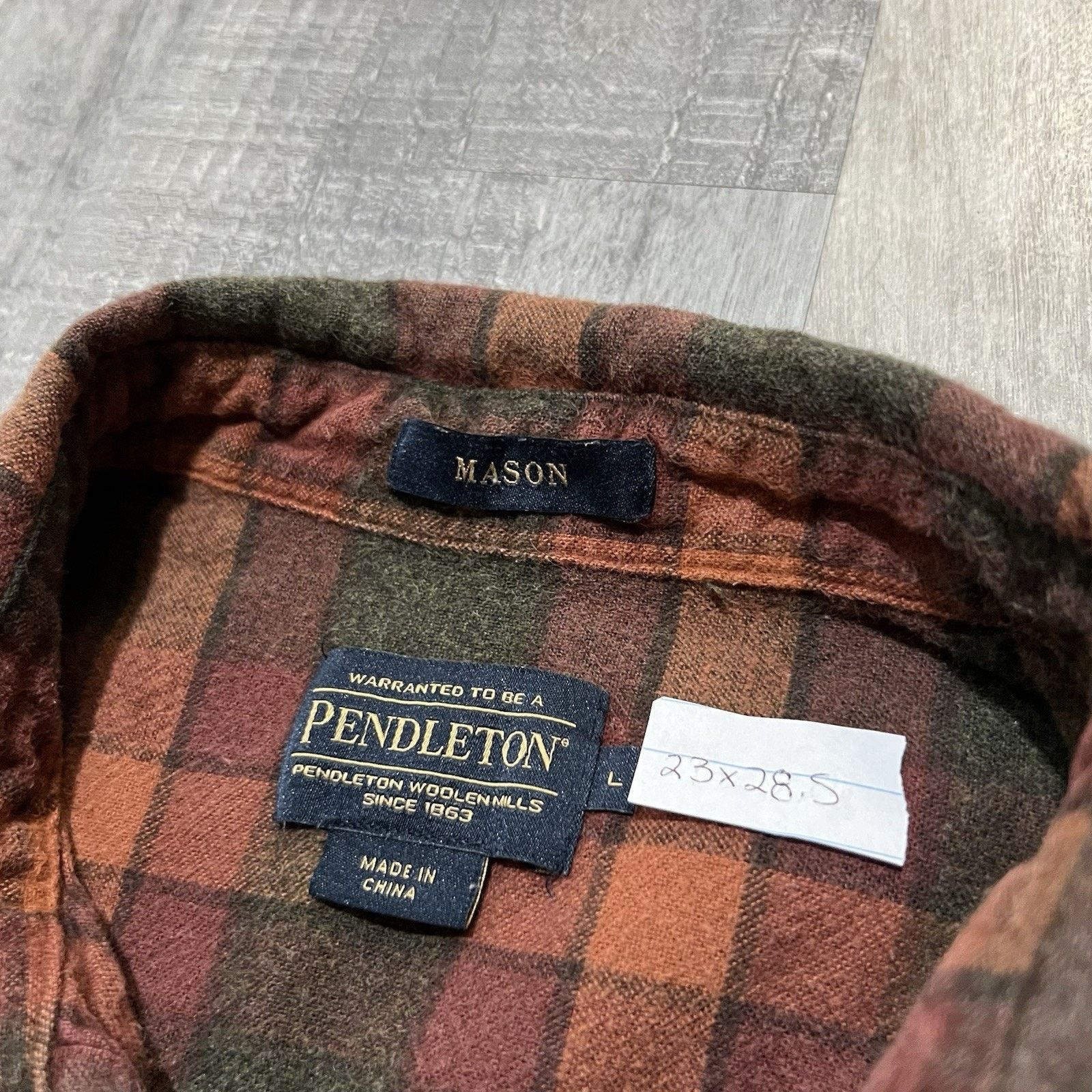 Pendleton Pendleton Mason Men's Long Sleeve Flannel Shirt Plaid Large Size US L / EU 52-54 / 3 - 5 Thumbnail