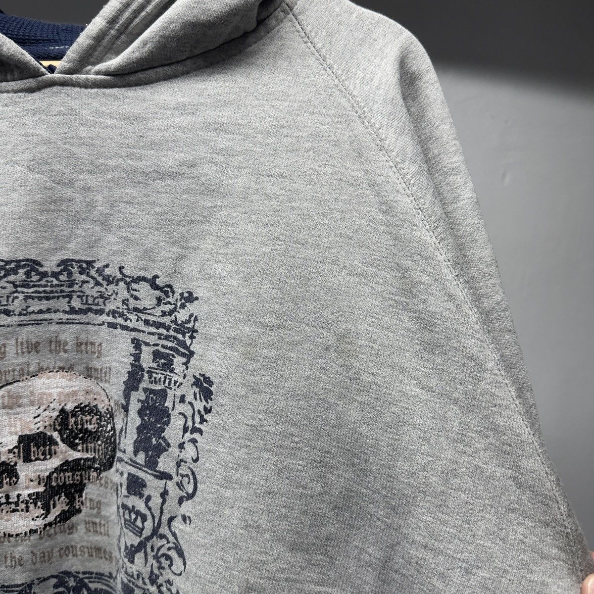 Vintage Thrashed Faded Distressed Skull Hoodie ERD Grunge Jnco Size US XL / EU 56 / 4 - 3 Thumbnail