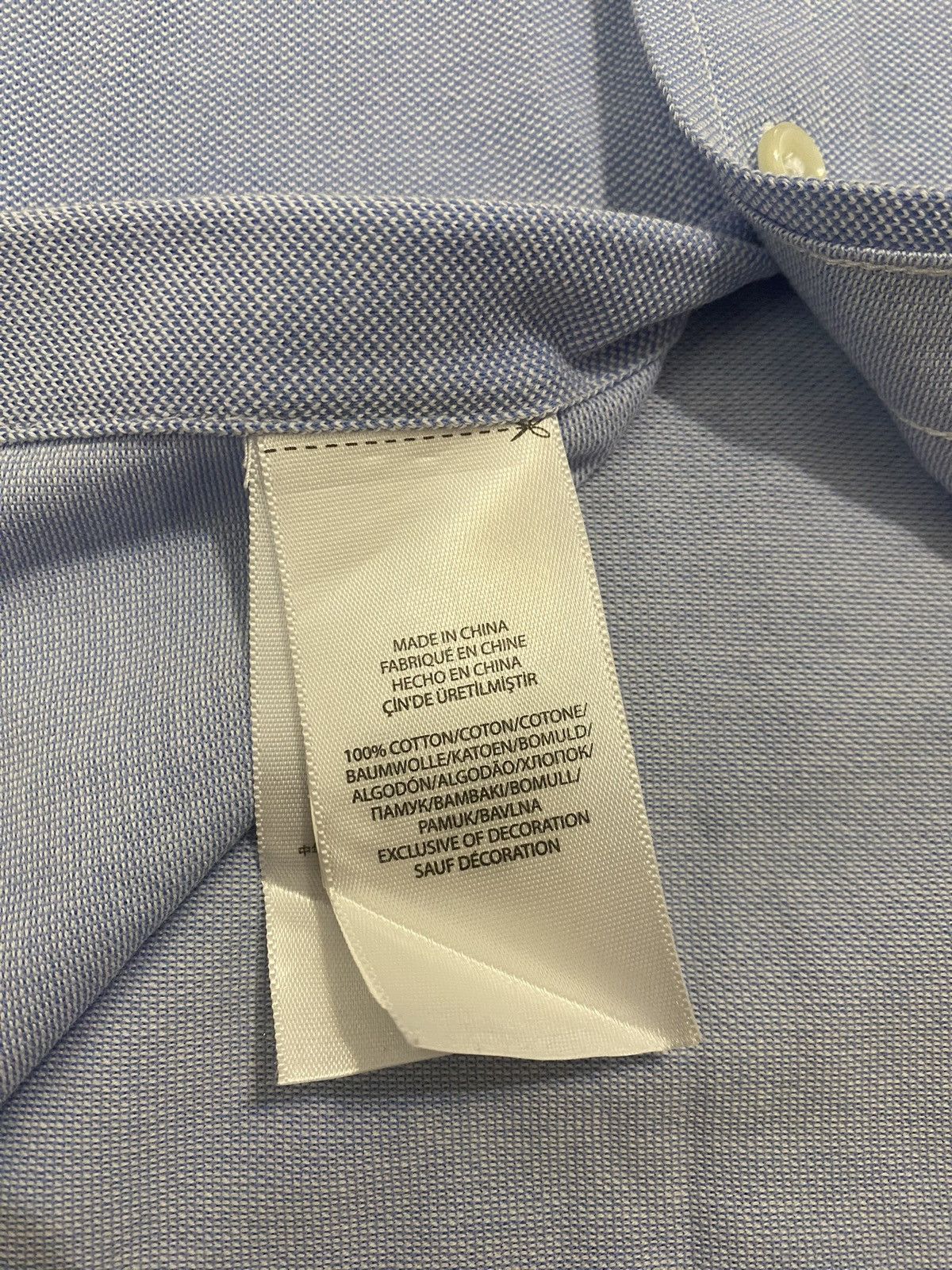 Polo Ralph Lauren × Ralph Lauren × Vintage Polo Ralph Lauren Knit Oxford Blue Shirt Buttons Up Size US XL / EU 56 / 4 - 6 Thumbnail