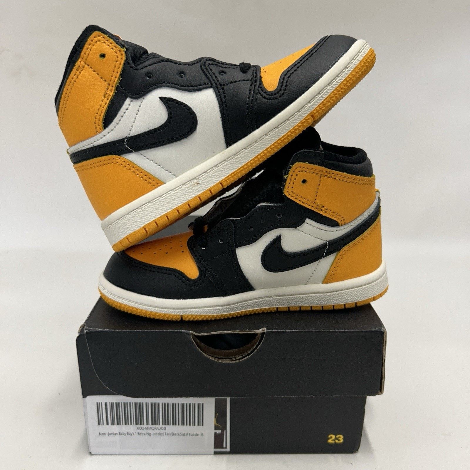 Nike Nike Air Jordan 1 Retro High OG TD “Taxi/Yellow Toe” Size US 9 / EU 42 - 3 Thumbnail