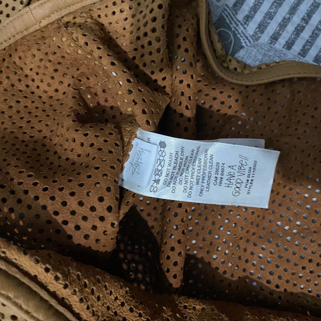 Stussy Stussy Perforated Leather Jacket L Size US L / EU 52-54 / 3 - 6 Thumbnail
