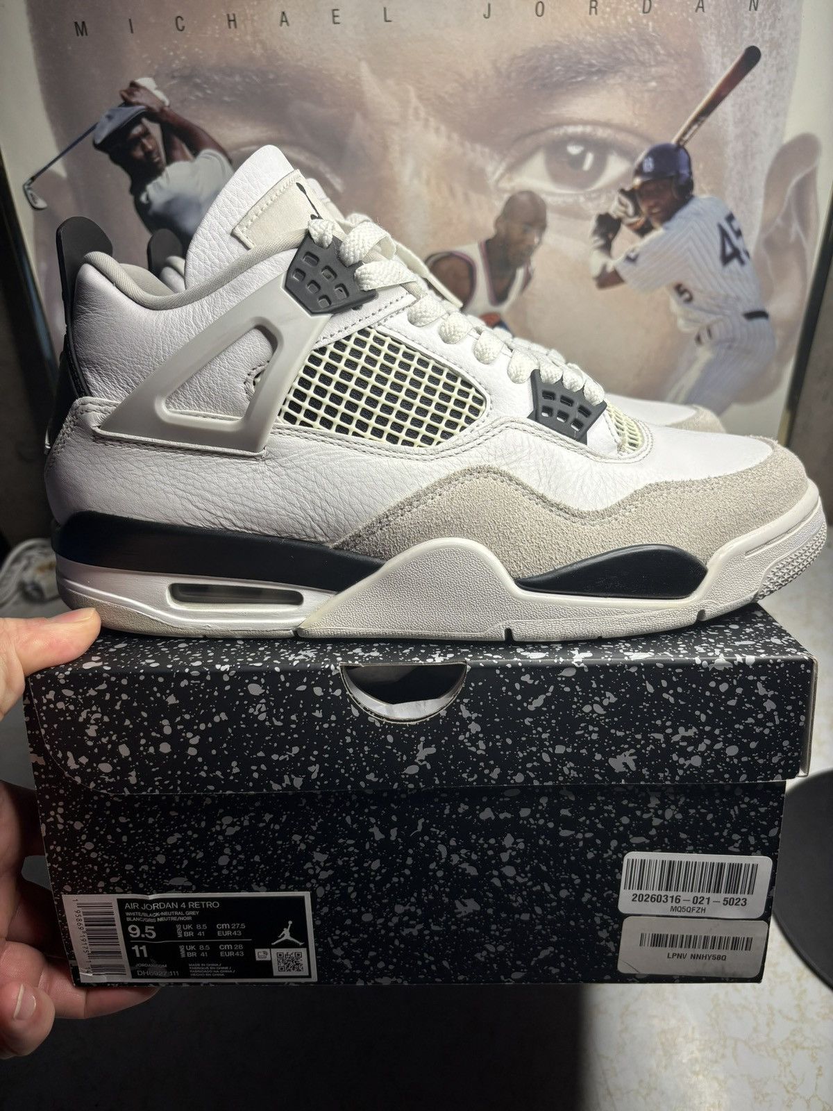 Jordan Brand Jordan Retro 4 “military black” Size US 9.5 / EU 42-43 - 1 Thumbnail
