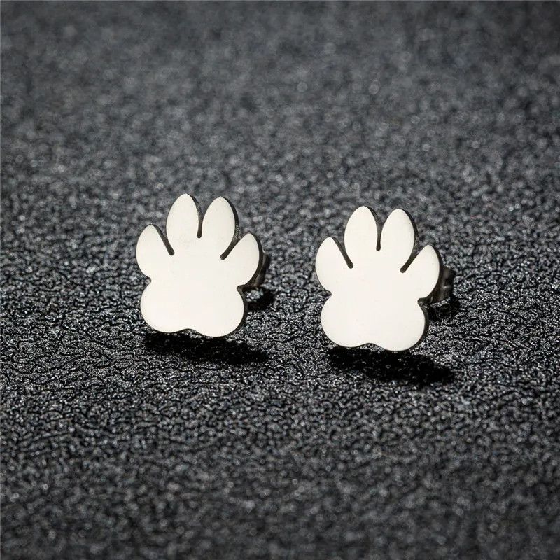 Jewelry Bear Paw Mini Stud Earrings Charm Earring Gift Size ONE SIZE - 1 Thumbnail