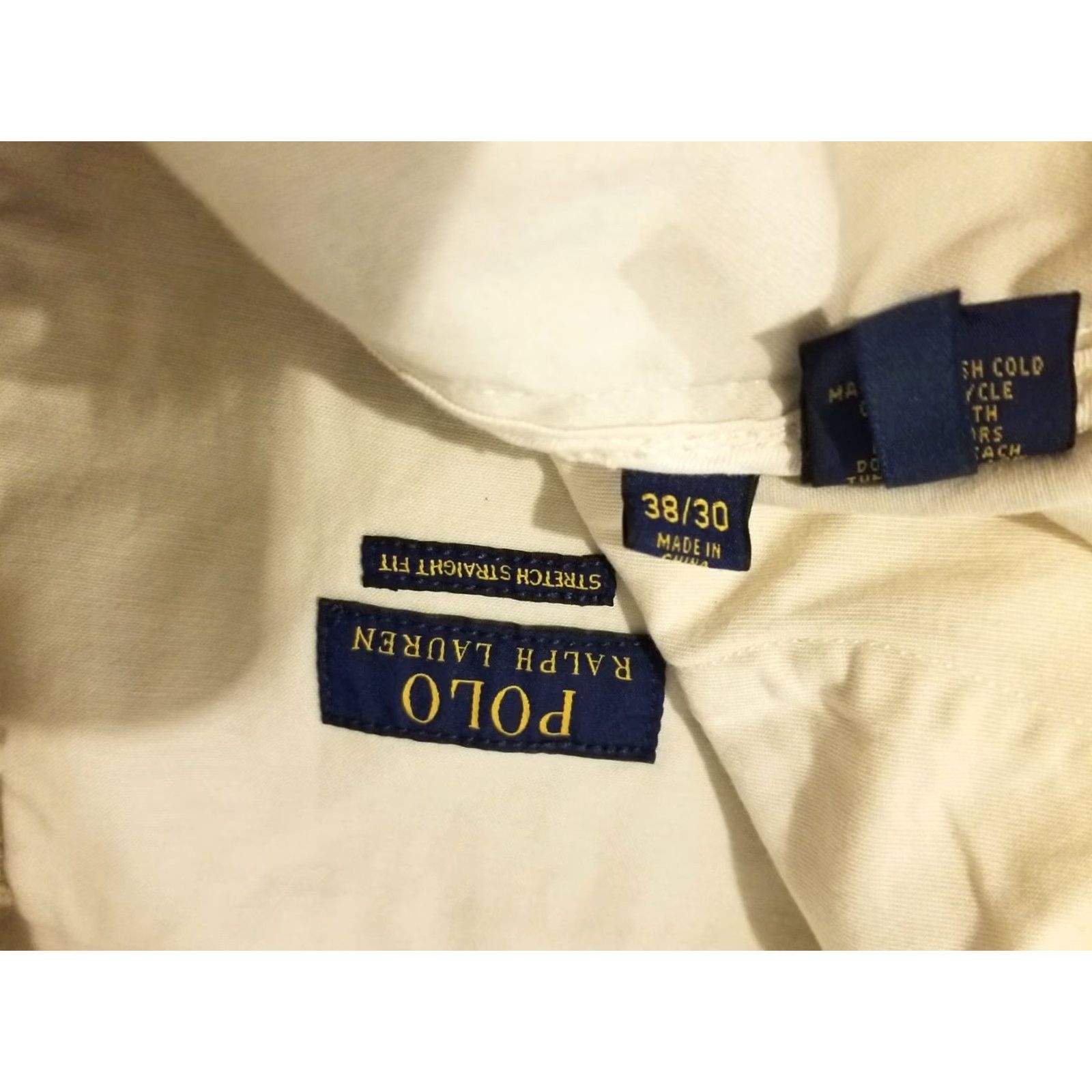 Polo Ralph Lauren Polo Ralph Lauren Jeans Slim Straight Denim 38x30 Beige Mens Stretch Regular Inseam 30 Jeans Size US M / EU 48-50 / 2 - 6 Thumbnail