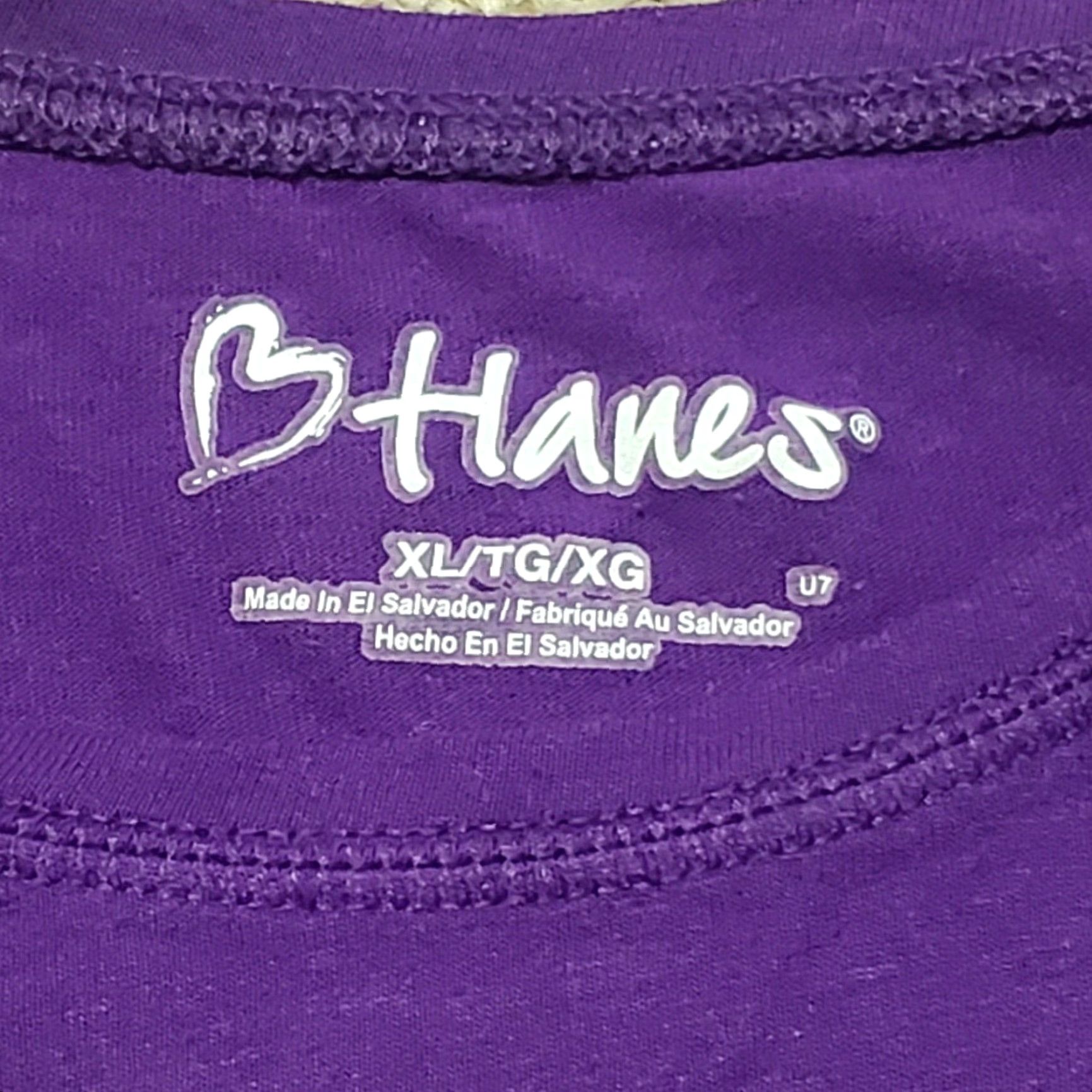 Hanes Hanes Purple Love Heart Color Tee T-Shirt Long Sleeve Adult Women XL Extra Large Size XL / US 12-14 / IT 48-50 - 3 Thumbnail