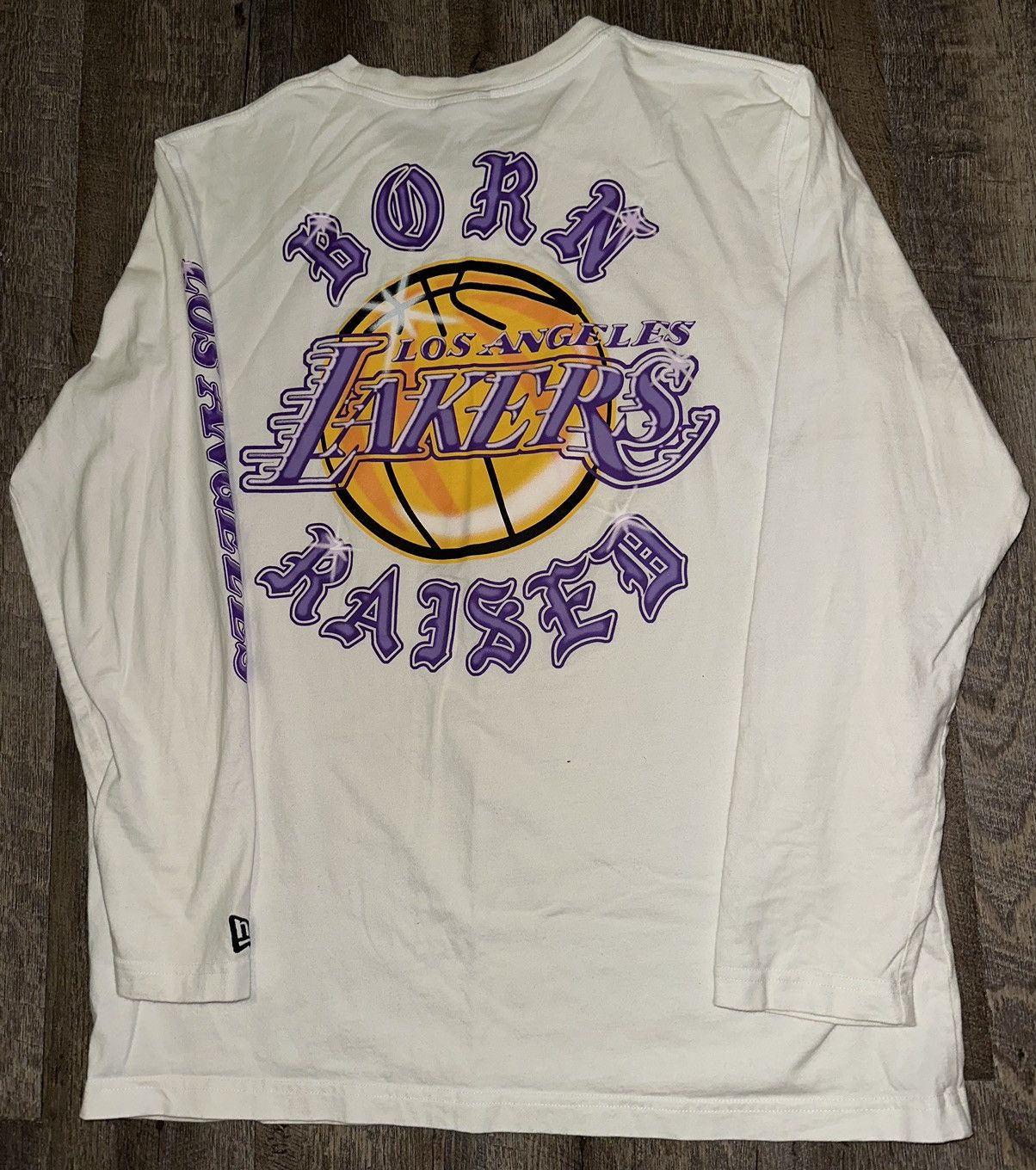 Born X Raised Los Angeles Lakers New Era Born x Raised Long Sleeve Shirt Size US XL / EU 56 / 4 - 1 Thumbnail