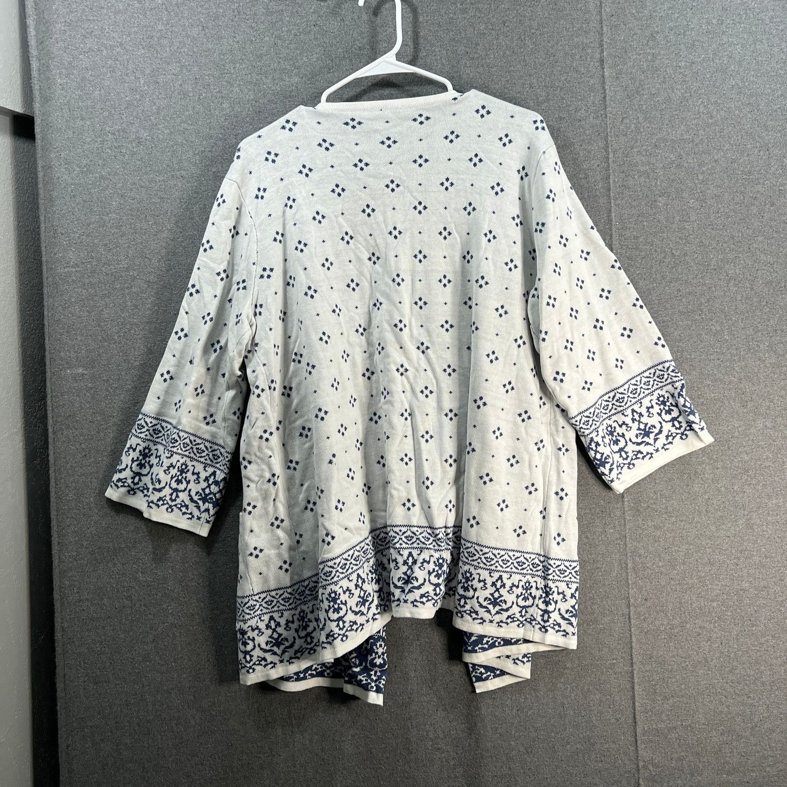 Isaac Mizrahi Isaac Mizrahi LIVE! True Denim Jacquard Sweater Ivory, Large Size L / US 10 / IT 46 - 2 Thumbnail