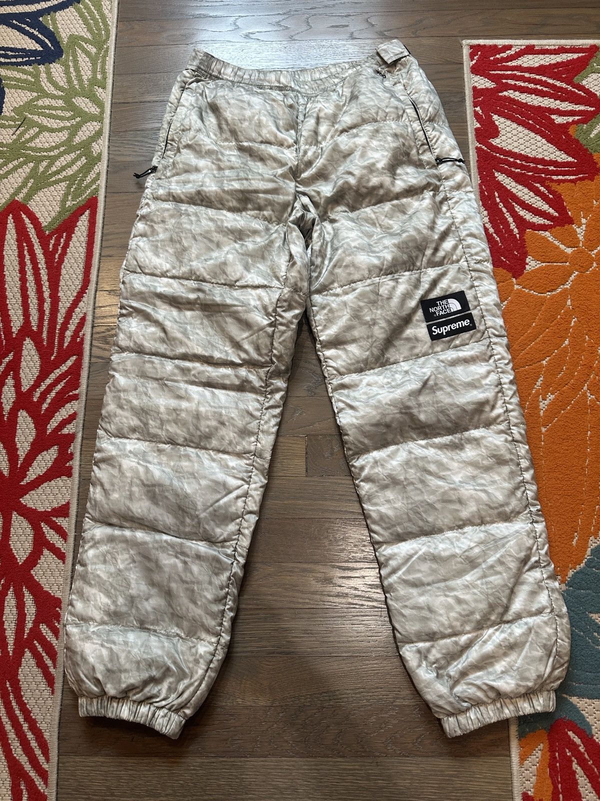 Supreme Supreme The North Face Paper Print Nuptse Pant size small | Grailed