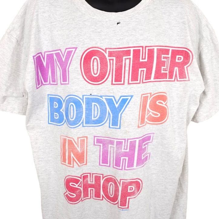 Vintage VINTAGE My Other Body T Shirt Womens 2X Gray 90s Sleep Tee Made In USA Shirt Womens 2X Gray 90s Sleep Tee USA Size XXL / US 16-18 / IT 52-54 - 2 Thumbnail