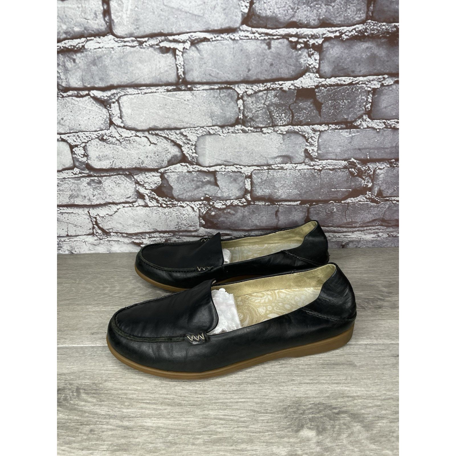 Olukai OluKai Kiele Black Leather Loafer Convertible Slip On Flats Size US 9 / IT 39 - 3 Thumbnail