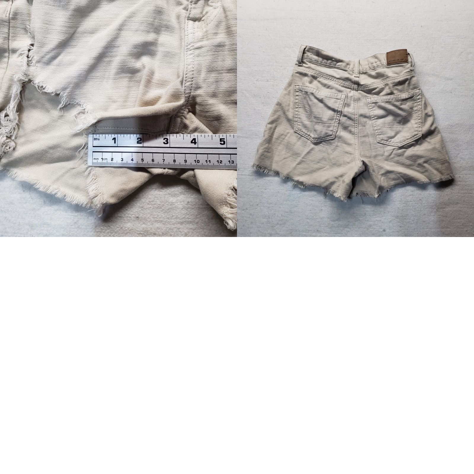 American Eagle Outfitters AMERICAN EAGLE Hi-Rise Shorty Tan Brown Cut Off Shorts Adult Women's Size 00 Size 24" / US 00 / IT 34 - 8 Thumbnail