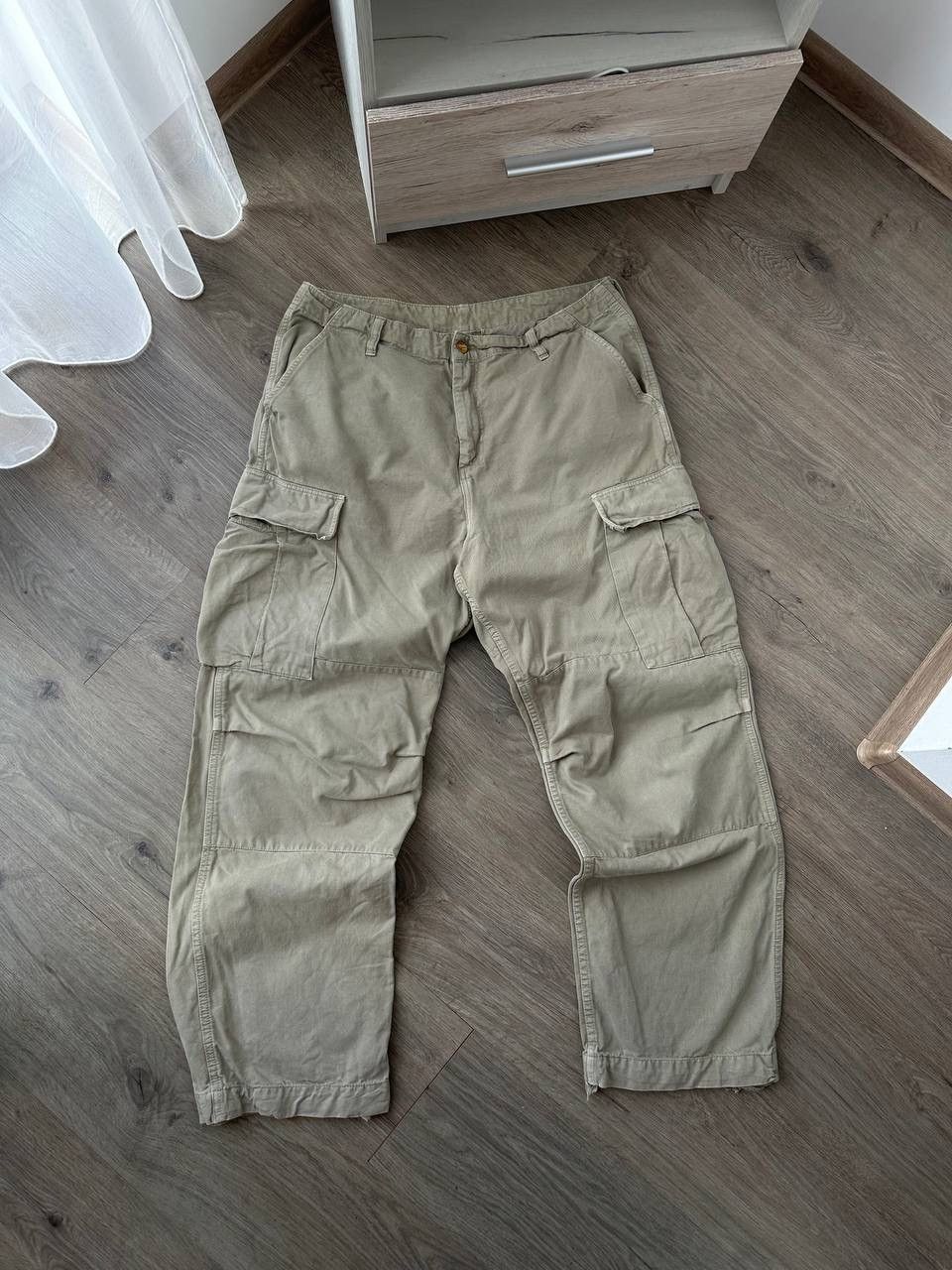 Carhartt × Carhartt Wip × Vintage Vintage Carhartt Cargo Green Distressed Pants Size US 34 / EU 50 - 9 Thumbnail