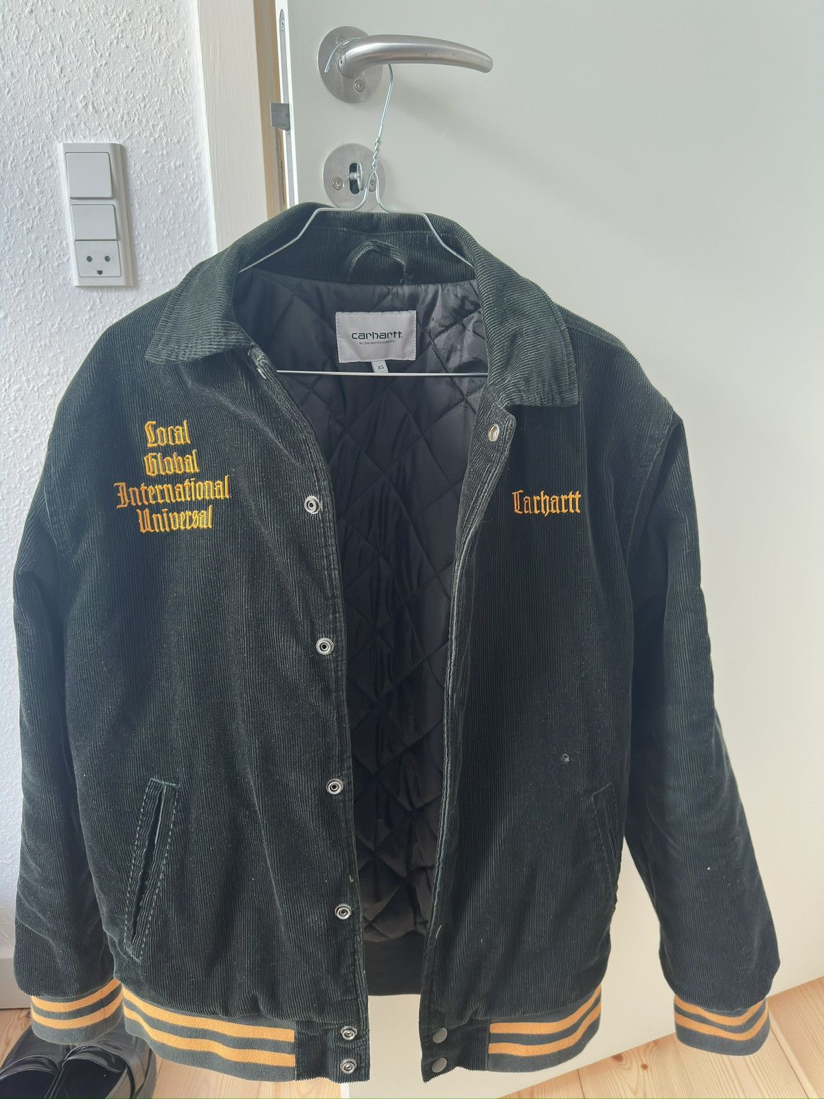 Carhartt Carhartt WIP Letterman Bomber jacket - dark green Size US XS / EU 42 / 0 - 1 Thumbnail