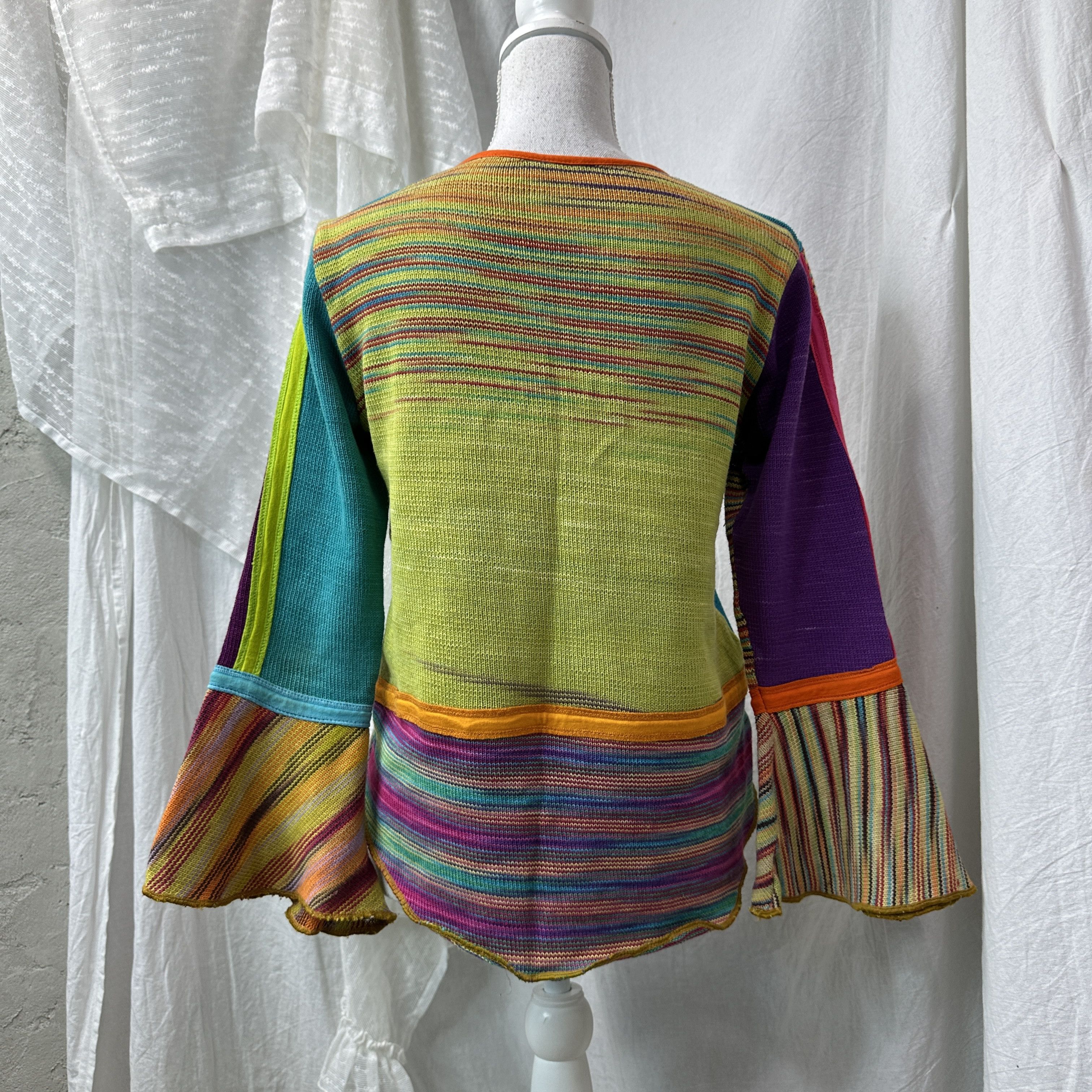Vintage Vintage Hippie Flower Flared Sleeves Sweater Y2K Size M / US 6-8 / IT 42-44 - 6 Thumbnail