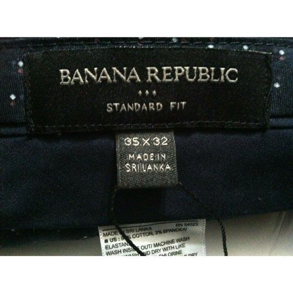 Banana Republic $89.99 BANANA REPUBLIC MENS NEW 97%COTTON CHINO PANTS 35/32 Size 34R - 3 Thumbnail