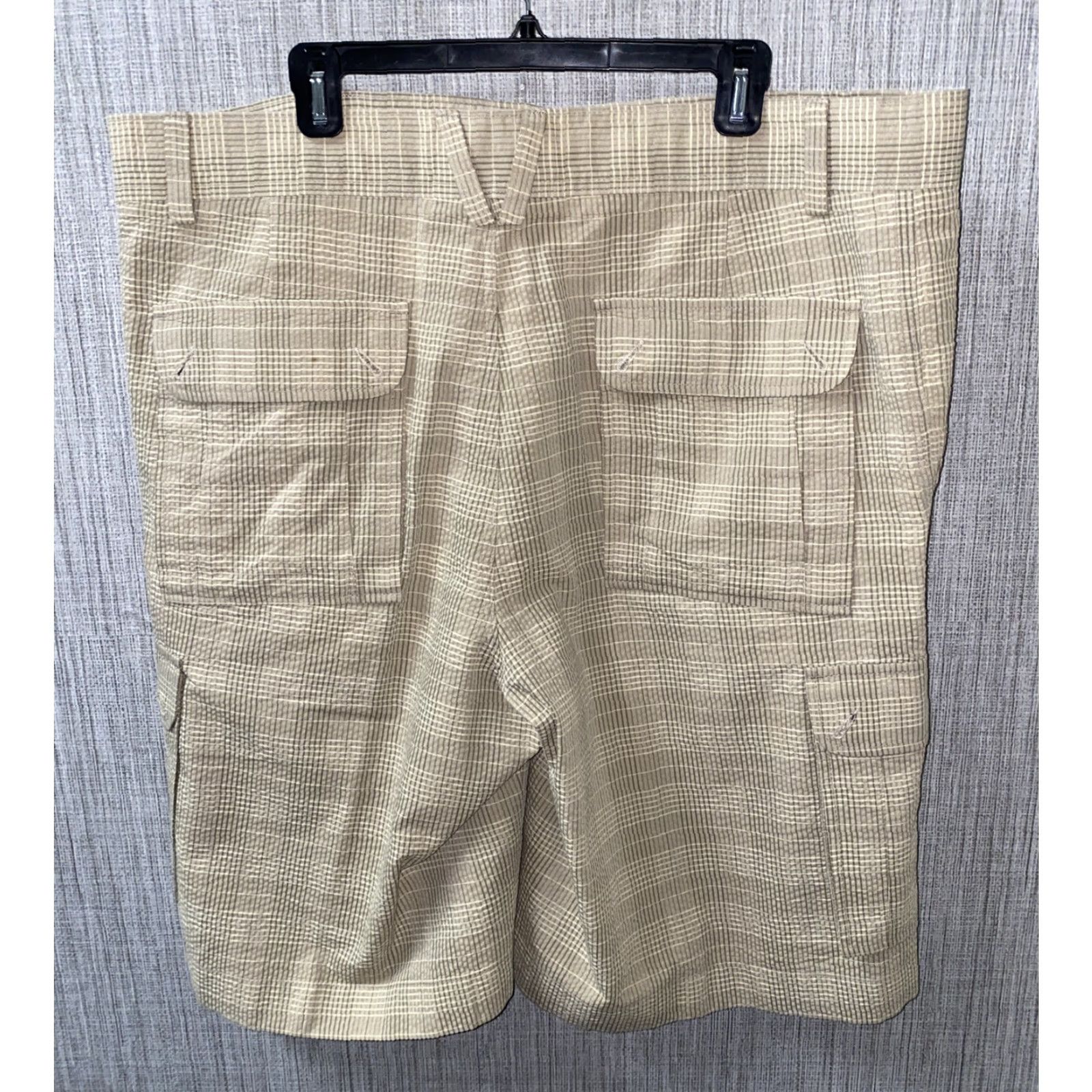 Vintage Elevee Golf Mens Beige Plaid Zip Fly Shorts Size 44 Size US 44 / EU 60 - 4 Thumbnail