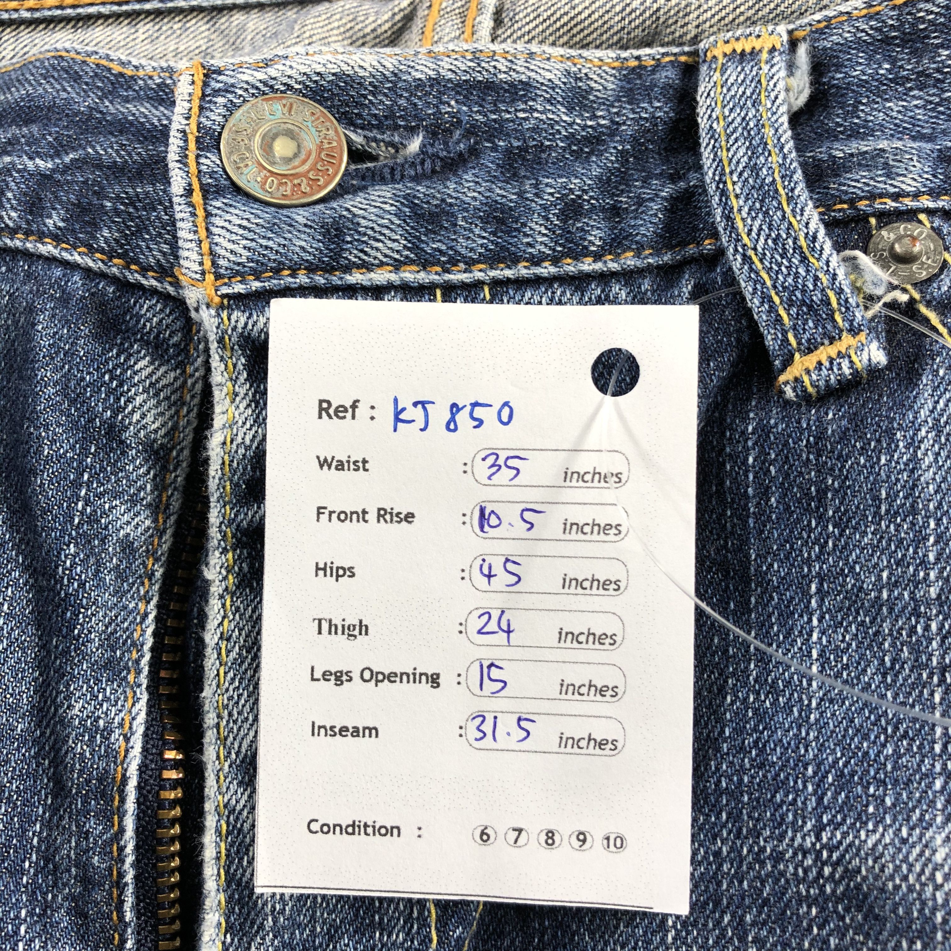 Levi's Vintage Levis 505 Jeans Distressed Denim KJ850 Size US 34 / EU 50 - 17 Thumbnail